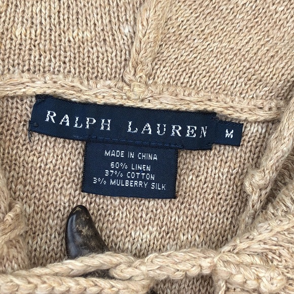 Ralph Lauren blue label Aztec serape toggle button hooded sweater cardigan - Picture 9 of 10